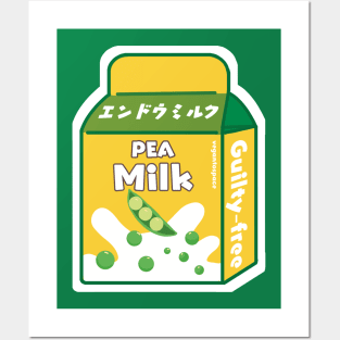 Peas Milk Dairy Free Vegan Milk Posters and Art